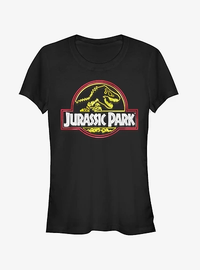 Neon T Rex Logo Girls T-Shirt