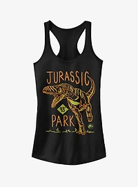T. Rex Crayon Print Girls Tank