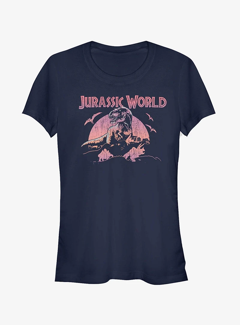 Retro T. Rex Silhouette Girls T-Shirt