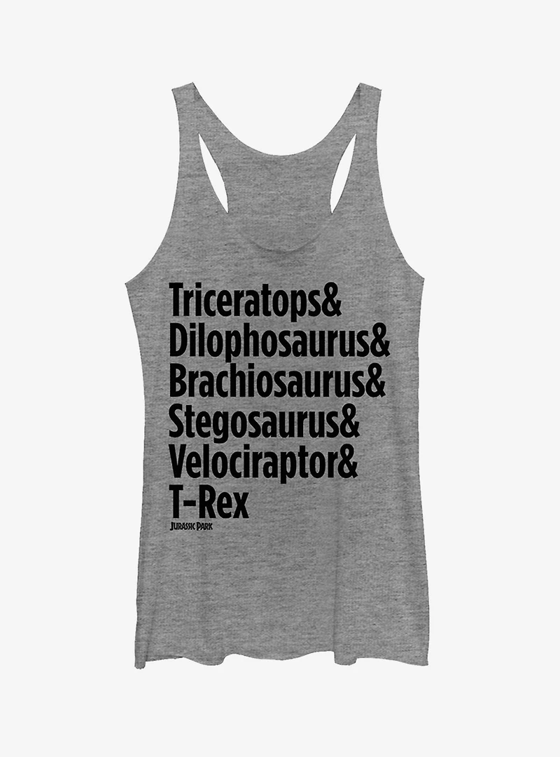 Triceratops and Dilophosaurus Girls Tank