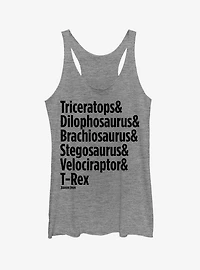 Triceratops and Dilophosaurus Girls Tank