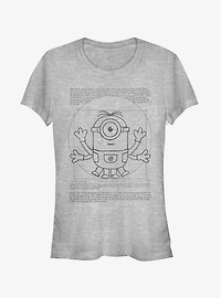 Minion da Vinci Man Girls T-Shirt