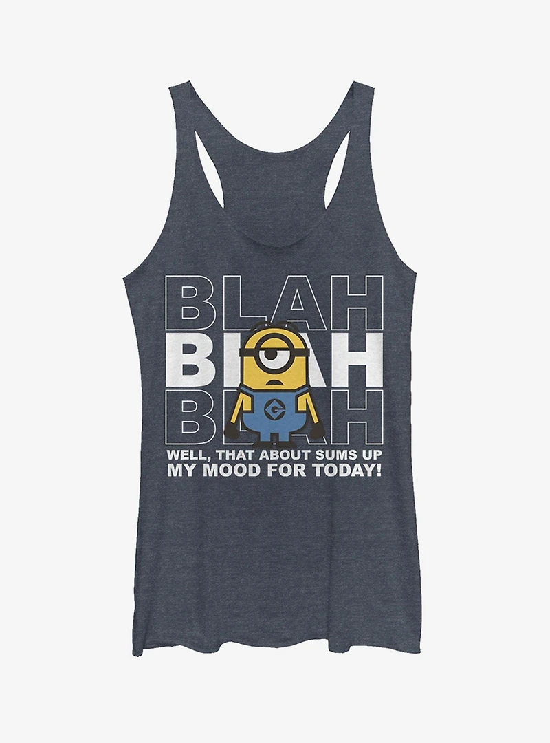 Minion Blah Mood Today Girls Tank