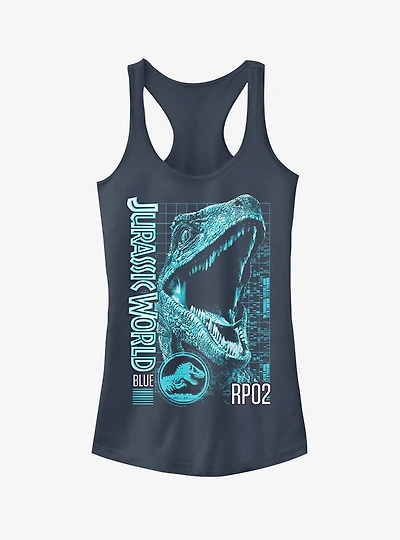 Jurassic World Fallen Kingdom Blue Portrait Girls Tank