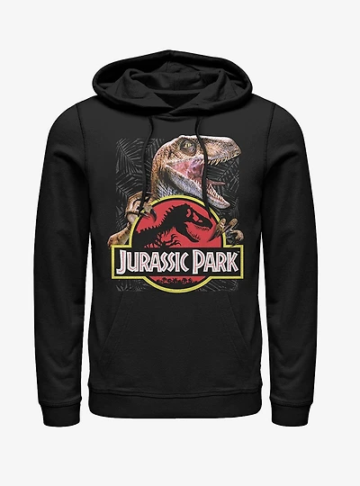 Velociraptor Hooked On Logo Hoodie