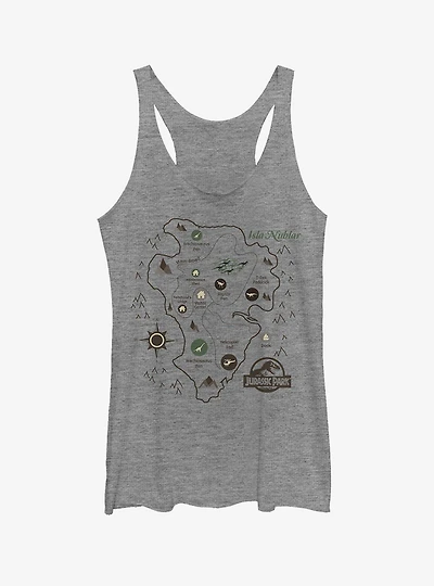 Isla Nublar Map Girls Tank