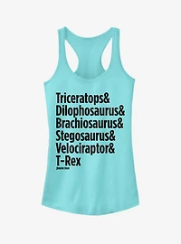 Triceratops and Dilophosaurus Girls Tank
