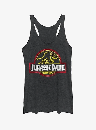 Neon T Rex Logo Girls Tank