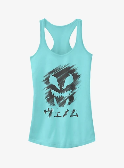 Marvel Venom Japanese Text Character Smudge Girls Tank