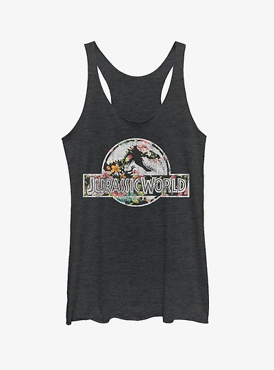 Jurassic World Vintage Tropical Logo Girls Tank