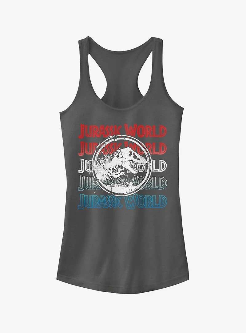 Jurassic World Fallen Kingdom 4th of July Logo Girls Tank