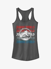 Jurassic World Fallen Kingdom 4th of July Logo Girls Tank