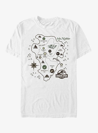 Isla Nublar Map T-Shirt