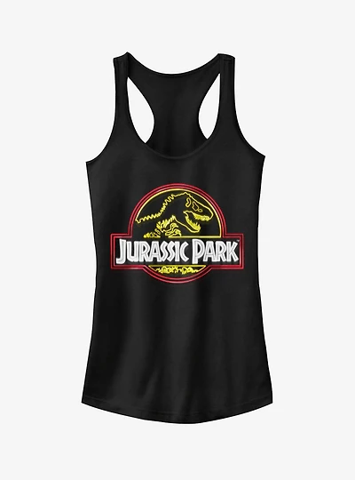 Neon T Rex Logo Girls Tank