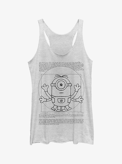 Minion da Vinci Man Girls Tank Top