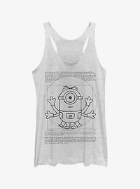 Minion da Vinci Man Girls Tank Top