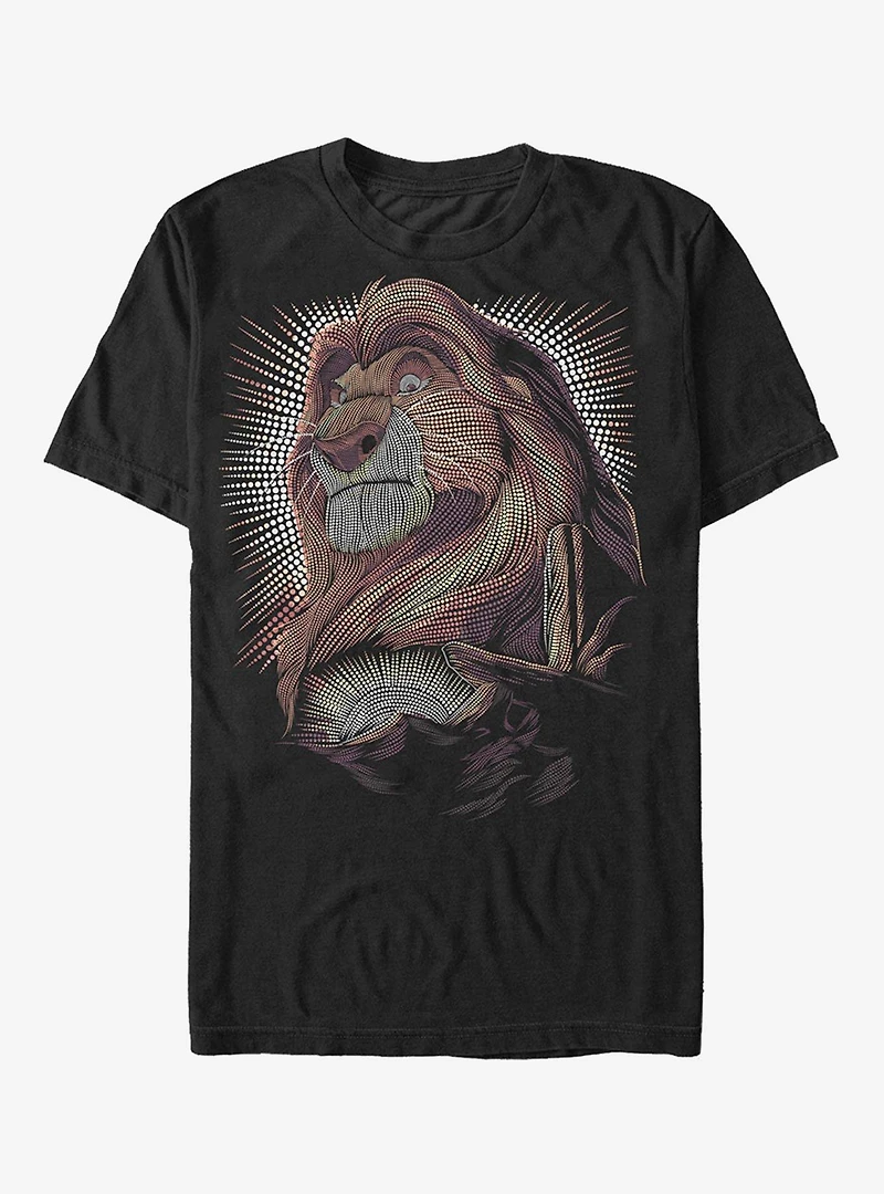 Disney Lion King Mufasa Dot Portrait T-Shirt