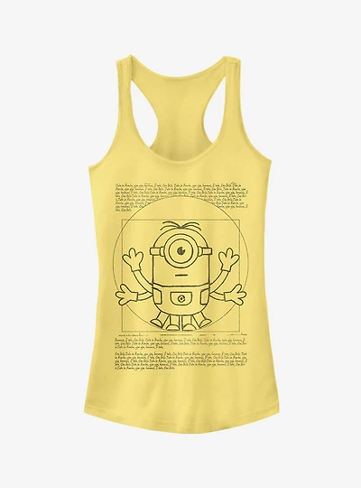 Minion da Vinci Man Girls Tank Top