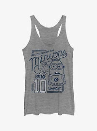 Minion My Friends Are Girls Tank Top