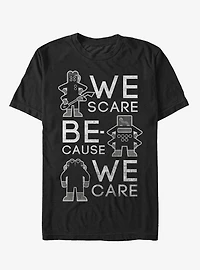 Disney Pixar Monsters Inc Scare Because We Care T-Shirt