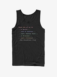 The Breakfast Club Each One Of Us Stereotype Tank Top