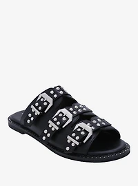 Studded Buckle Sandals
