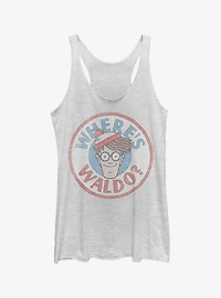 Where's Waldo Retro Character Circle Girls Tank Top