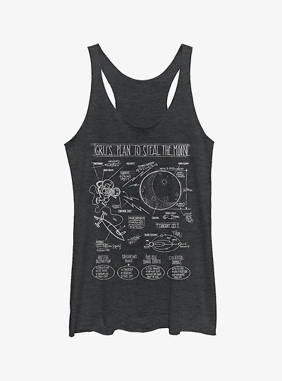 Minion Gru Plans to Steal Moon Girls Tank Top