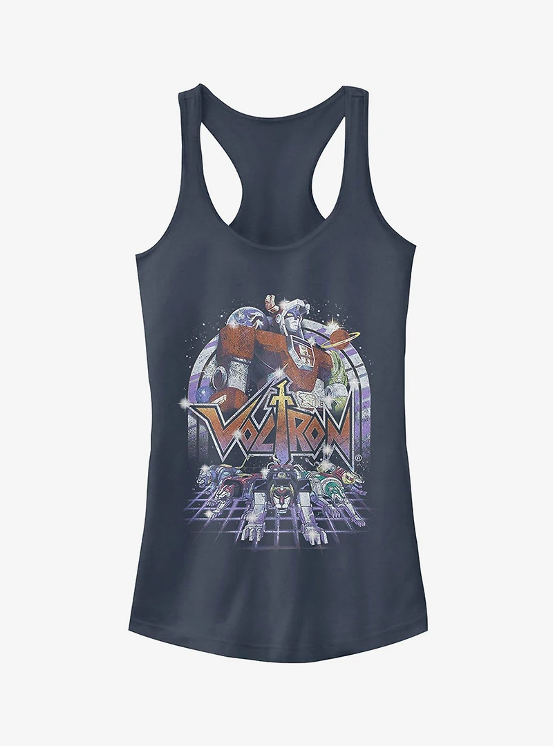 Voltron Retro Robot Lions Girls Tank Top
