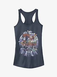 Voltron Retro Robot Lions Girls Tank Top