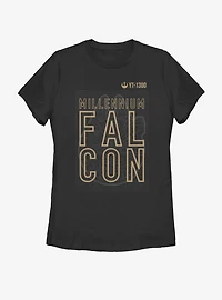 Star Wars Millennium Falcon YT-1300 Womens T-Shirt