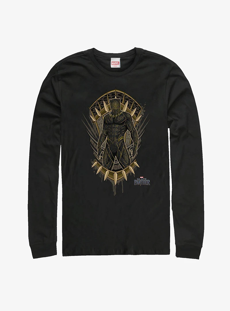 Marvel Black Panther Claw Crest Long Sleeve T-Shirt