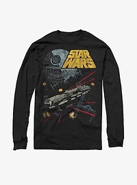 Star Wars Millennium Falcon Battle Long Sleeve T-Shirt