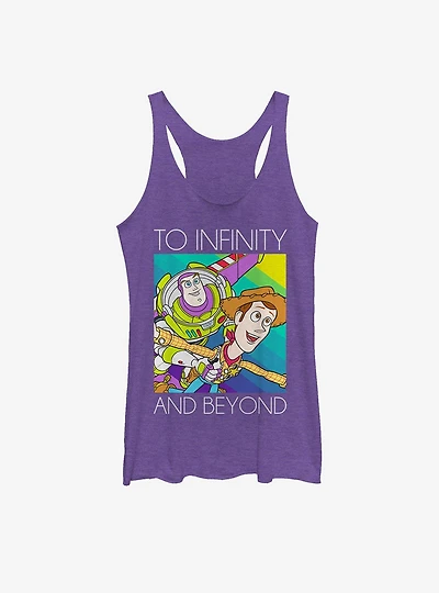 Disney Pixar Toy Story Infinity and Beyond Rainbow Womens Tank