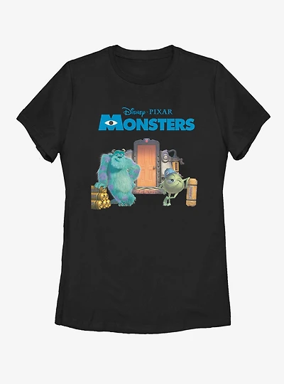 Disney Pixar Monsters Inc. Door Scene Womens T-Shirt