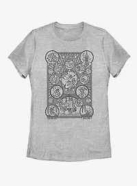 Disney Peter Pan Hangmans Character Tree Womens T-Shirt