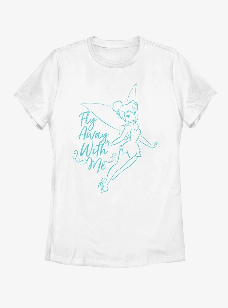 Disney Tinker Bell Fly Away With Me Womens T-Shirt