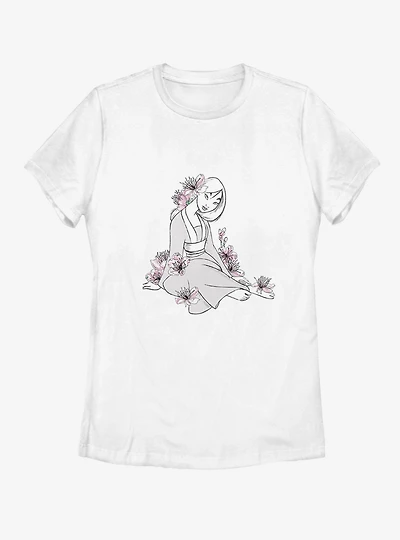 Disney Mulan Floral Womens T-Shirt