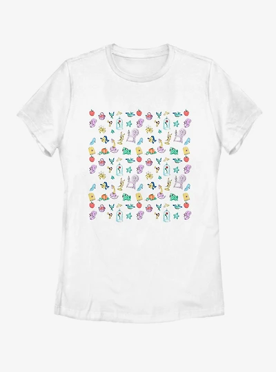 Disney The Little Mermaid Doodles Womens T-Shirt