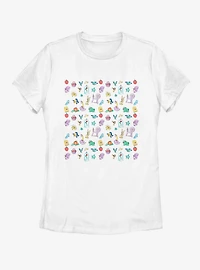 Disney The Little Mermaid Doodles Womens T-Shirt