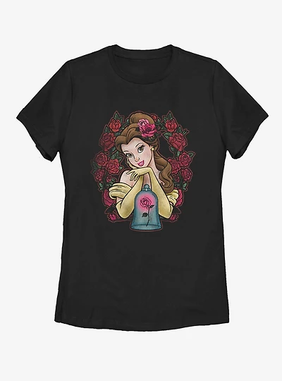 Disney Beauty and The Beast Rose Bell Womens T-Shirt