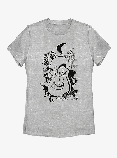 Disney Aladdin Genie Lotus Womens T-Shirt