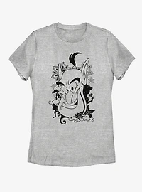 Disney Aladdin Genie Lotus Womens T-Shirt