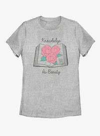 Disney Beauty and The Beast Knowledge Is Womens T-Shirt