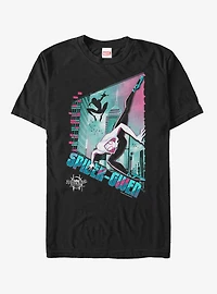 Marvel Spider-Man: Into The Spider-Verse Ghost-Spider Panels T-Shirt