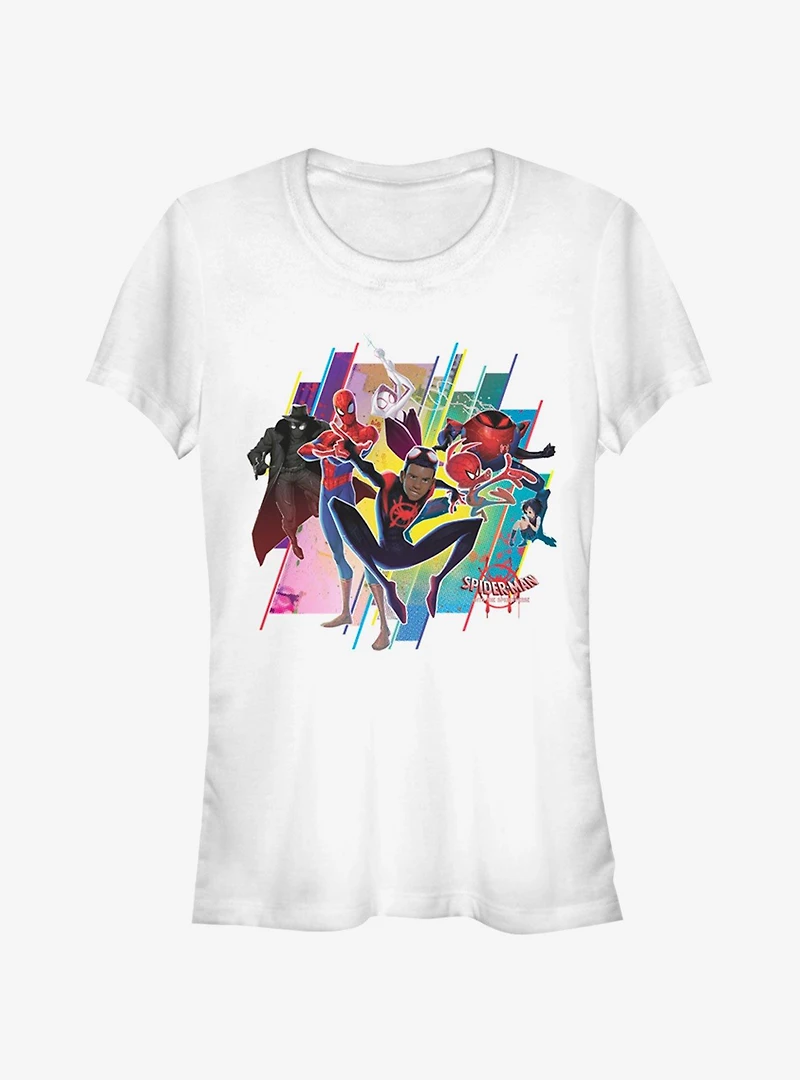 Marvel Spider-Man: Into The Spider-Verse Group Girls T-Shirt