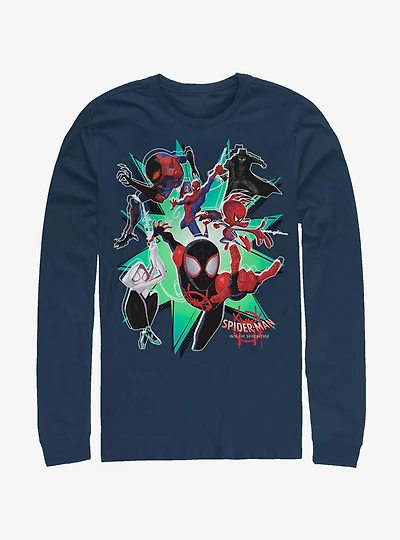 Marvel Spider-Man: Into The Spider-Verse Group Long-Sleeve T-Shirt