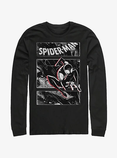 Marvel Spider-Man: Into The Spider-Verse Street Panels Long-Sleeve T-Shirt