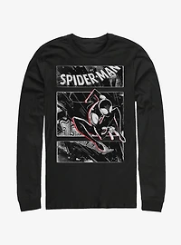Marvel Spider-Man: Into The Spider-Verse Street Panels Long-Sleeve T-Shirt