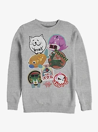 Marvel Spider-Man: Into The Spider-Verse Peni Parker Sticker Group Sweatshirt